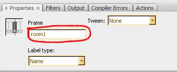 The frame label textbox, on the property tab